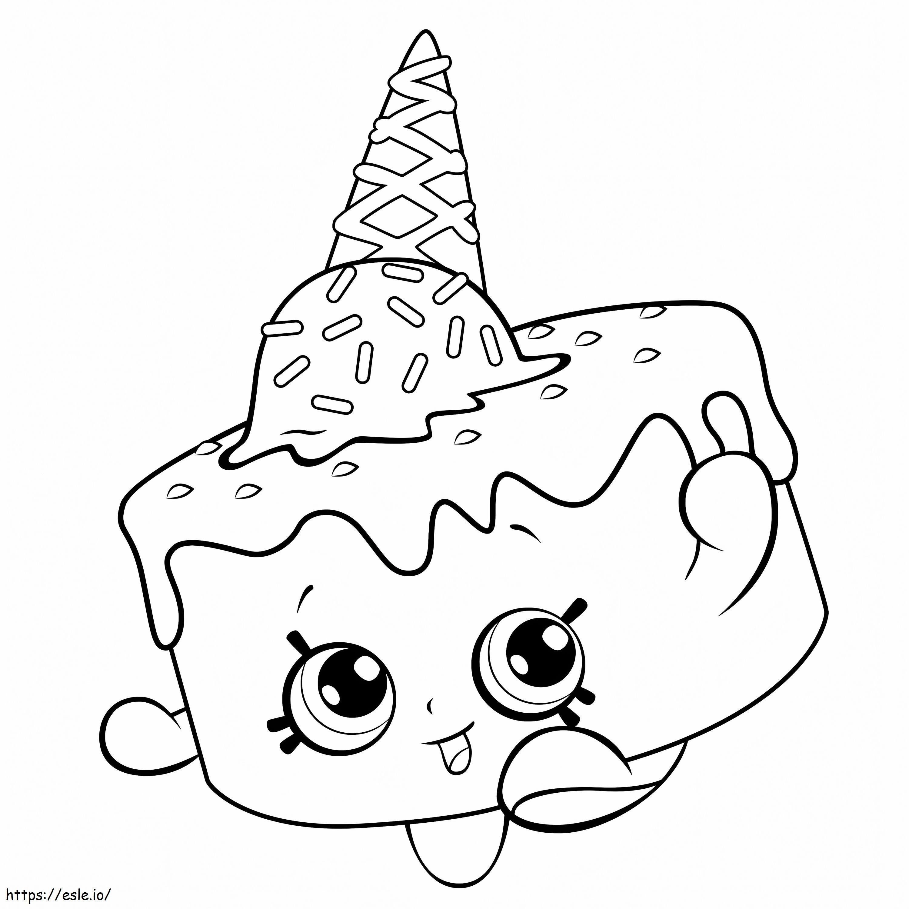 アイスクリームケイト・ショップキン ぬりえ - 塗り絵