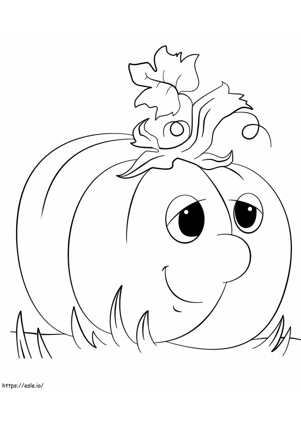 Cartoon Pumpkin A4 coloring page