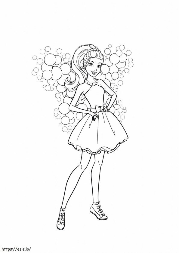 Barbie Fairy Bubbles coloring page