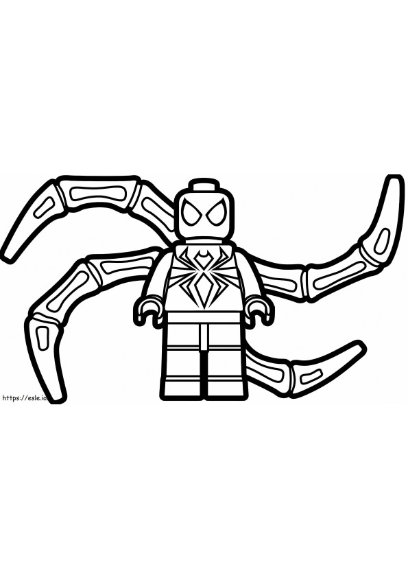 Lego Iron Spiderman kleurplaat