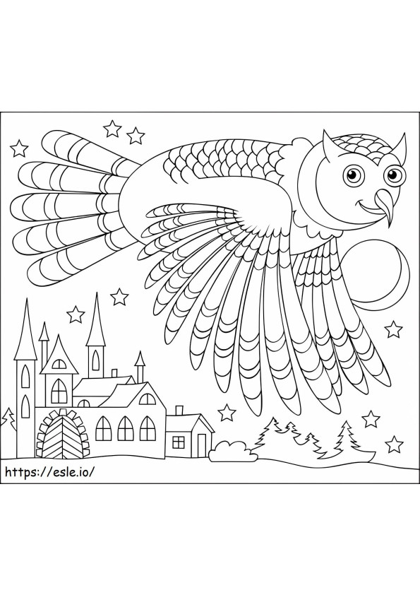 Cartoon Owl Flying