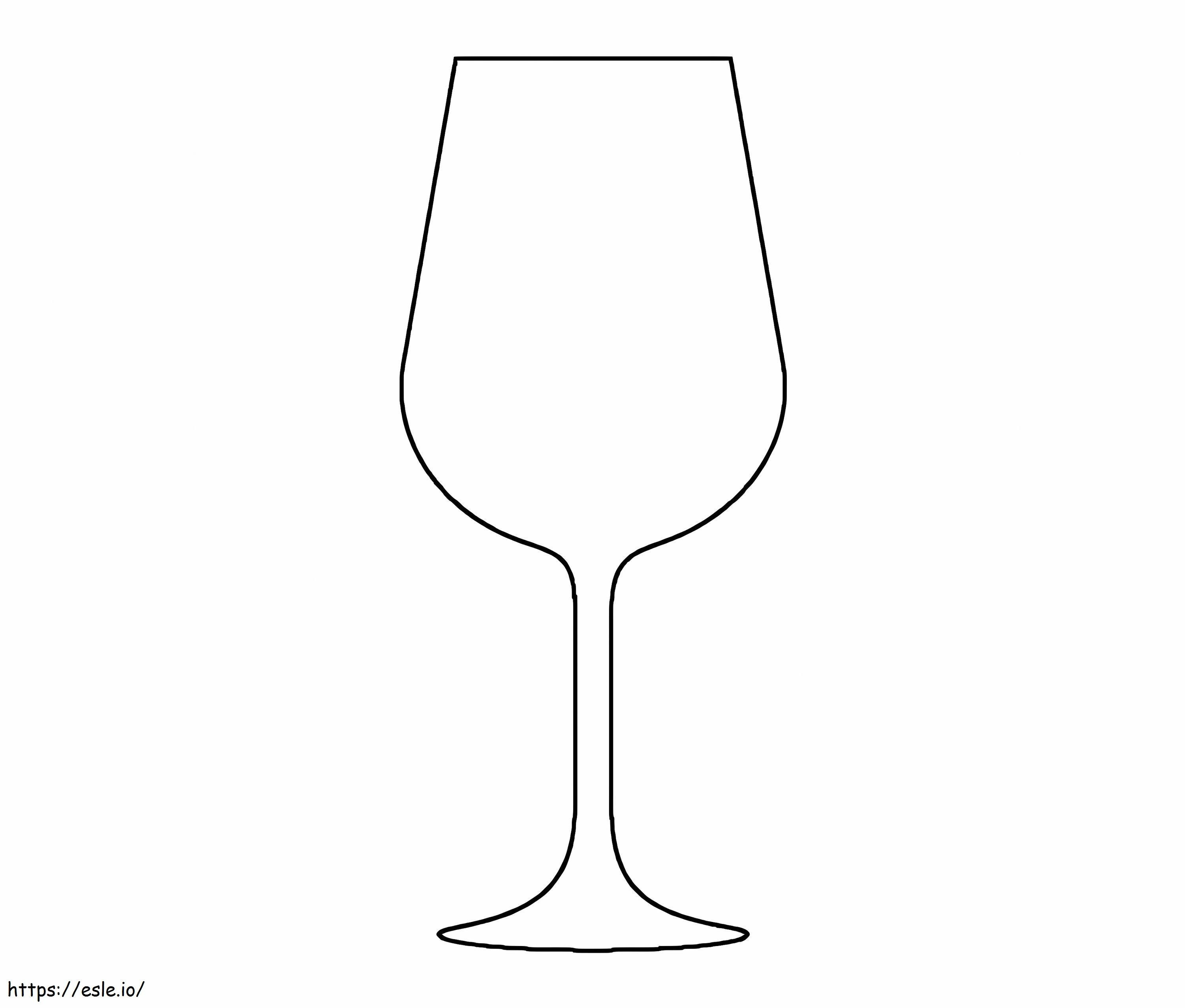 Eenvoudig wijnglas kleurplaat kleurplaat