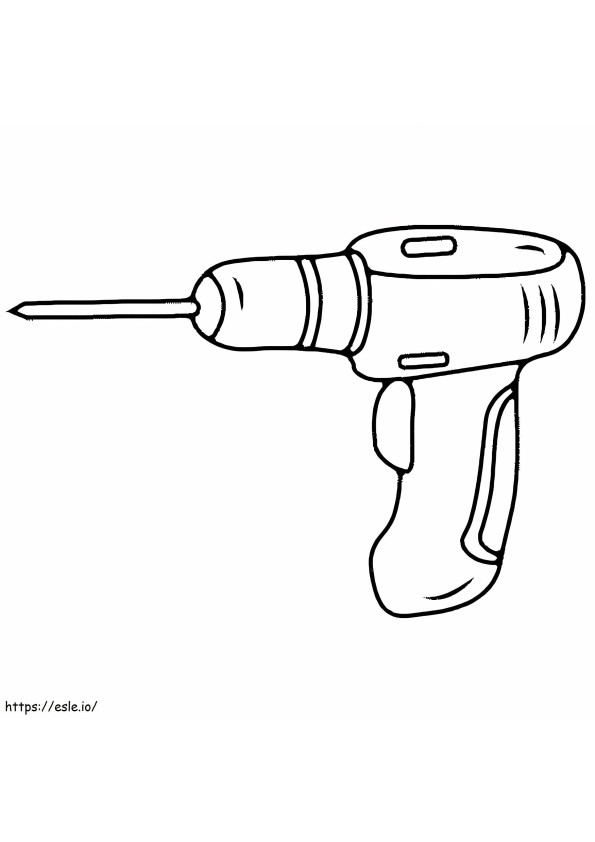 Printable Power Drill coloring page
