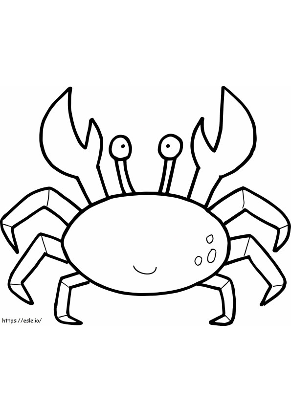 Coloriage Crabe heureux à imprimer dessin