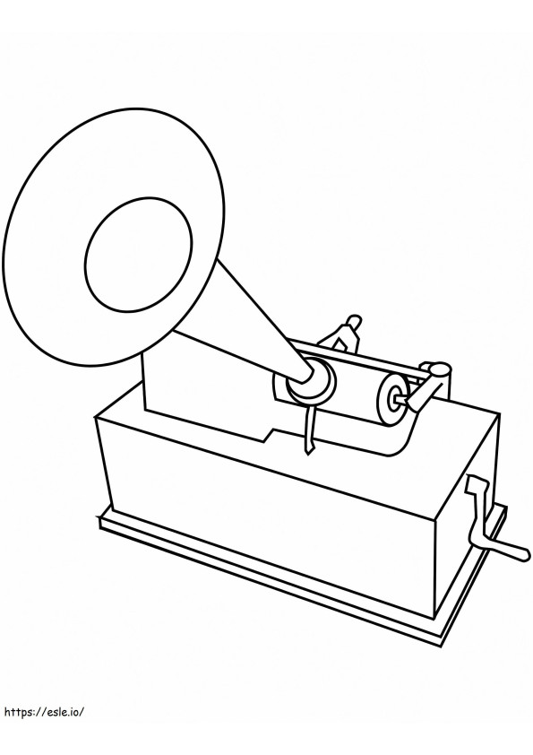 Phonograph 1 coloring page