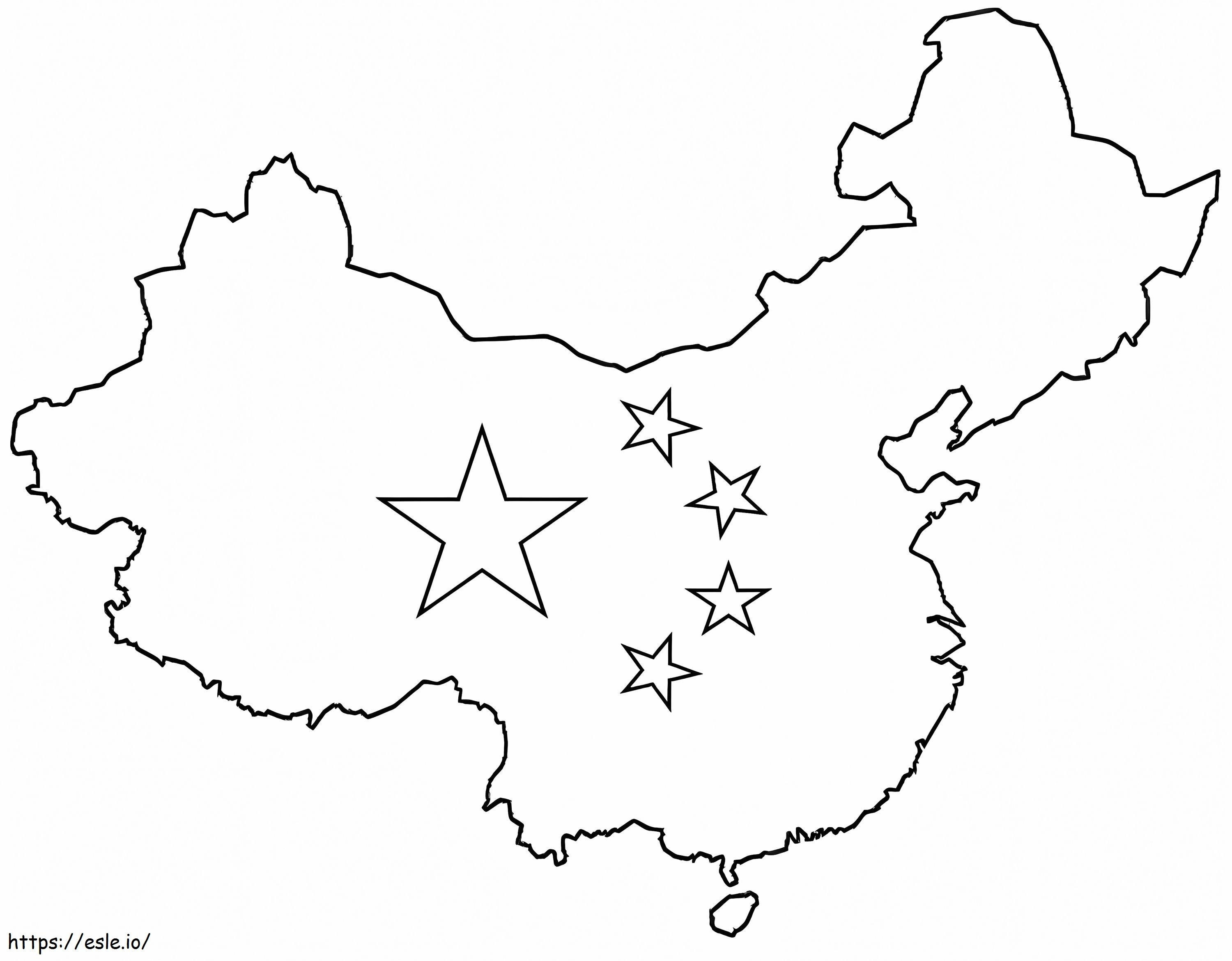 Mapa da China 3 para colorir