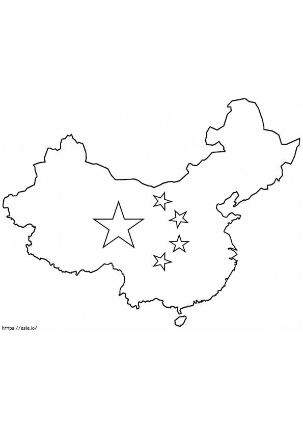 Coloriage Carte de la Chine 3 à imprimer dessin