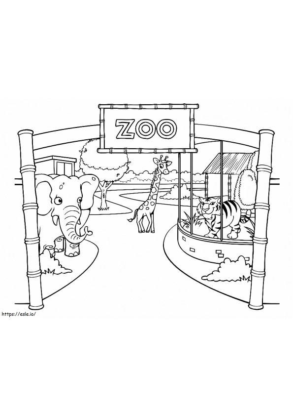 Coloriage Zoo à colorier à imprimer dessin