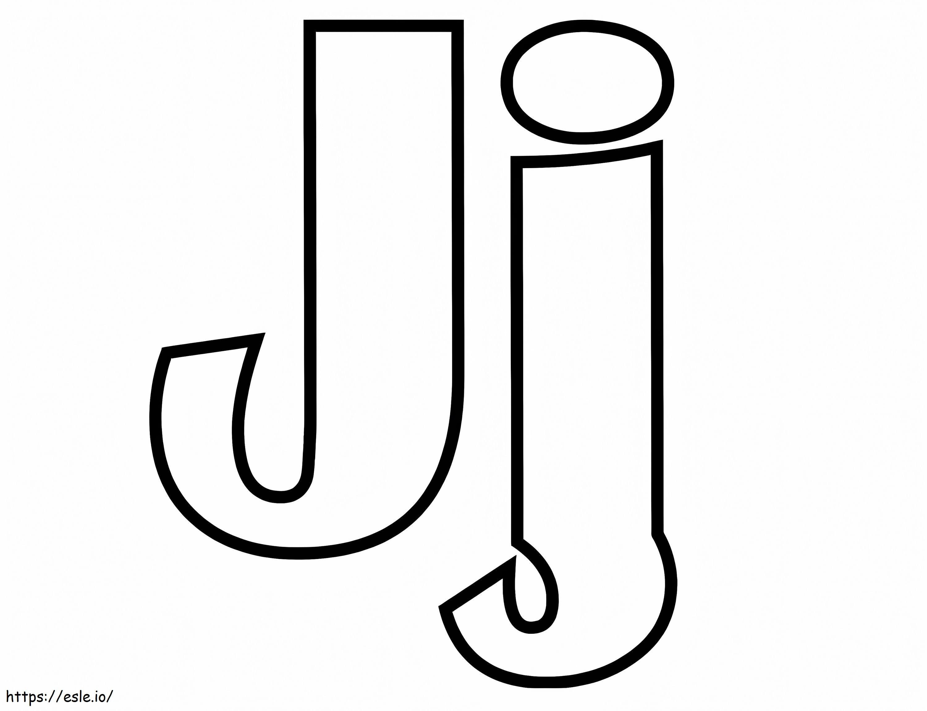 Letra J 3 para colorir