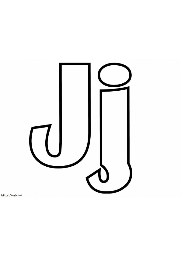 Letra J 3 para colorir