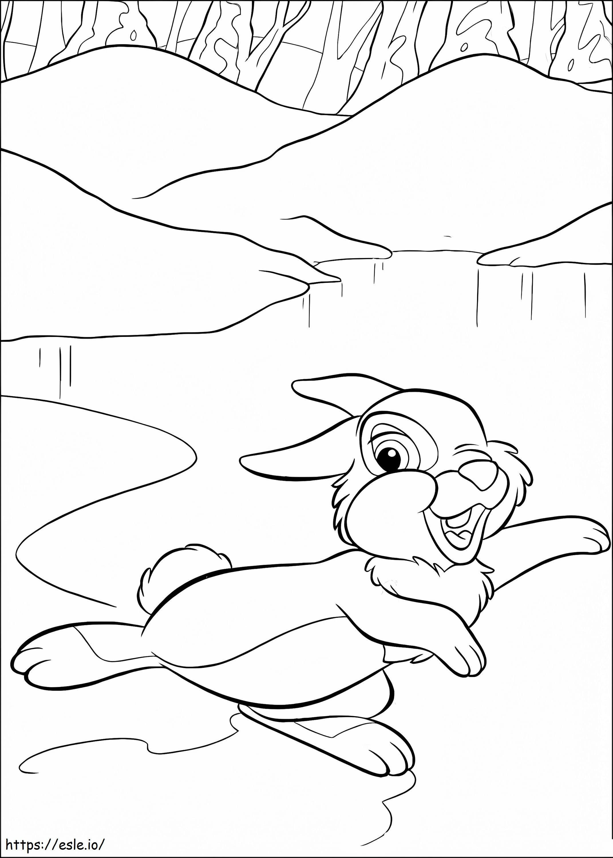 Patinação no Gelo Thumper para colorir