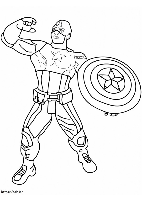 Captain America 3 coloring page