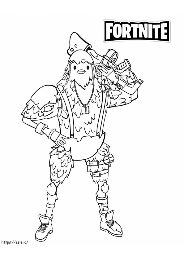 Cluck Fortnite 1 coloring page