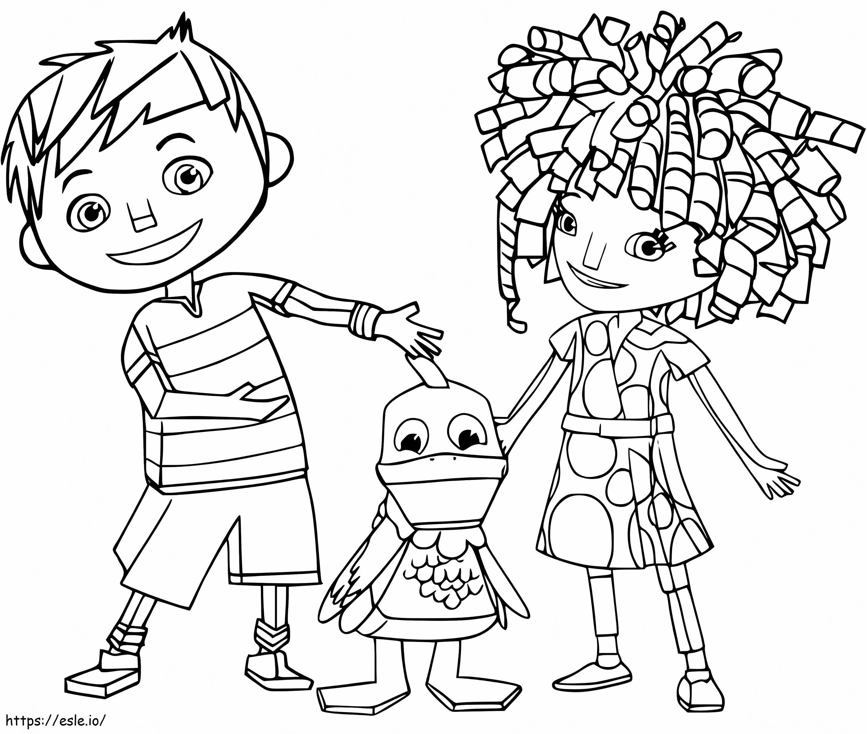 Zack And Quack Characters coloring page