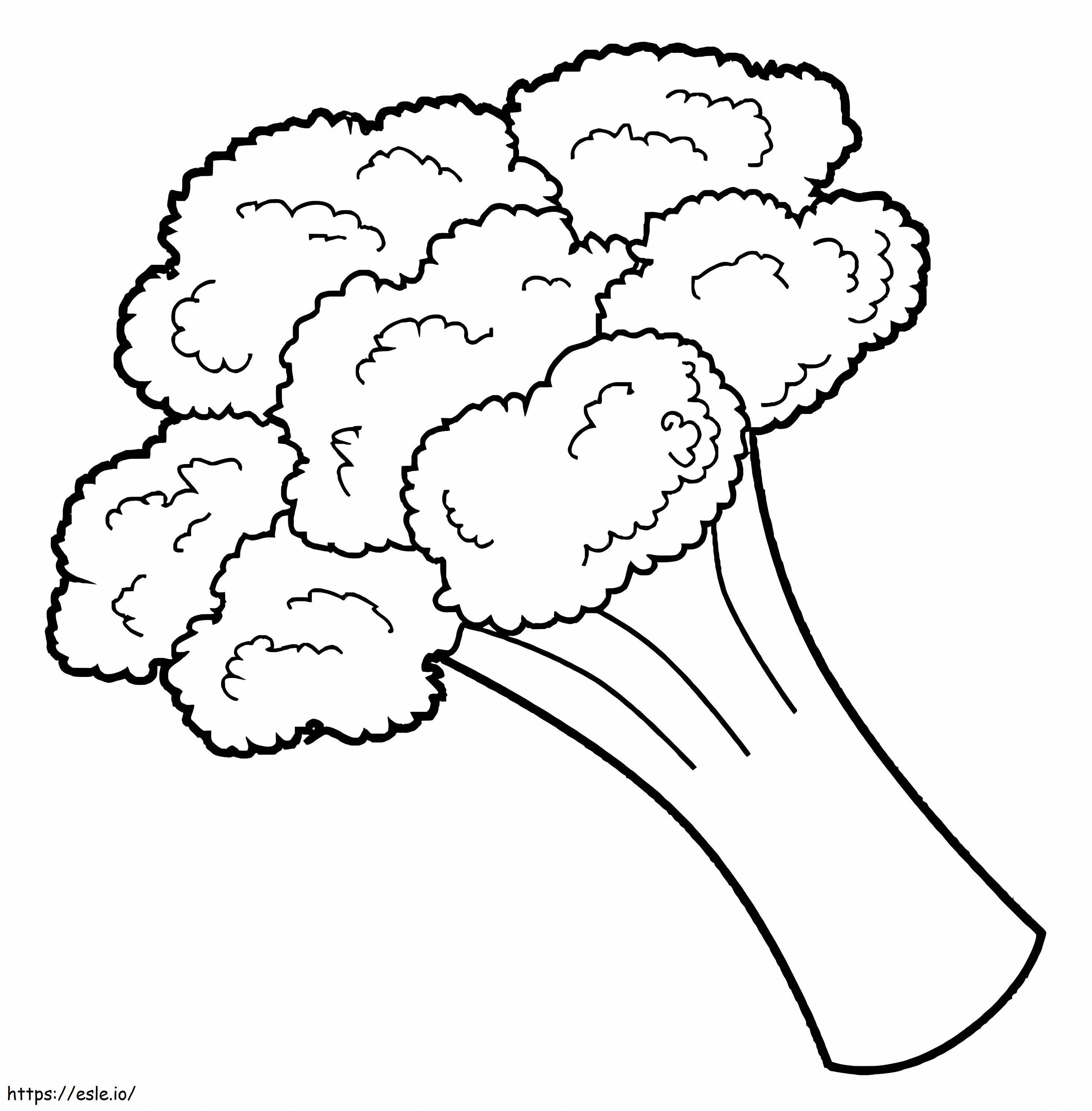 Printable Broccoli Coloring Page - Free PDF