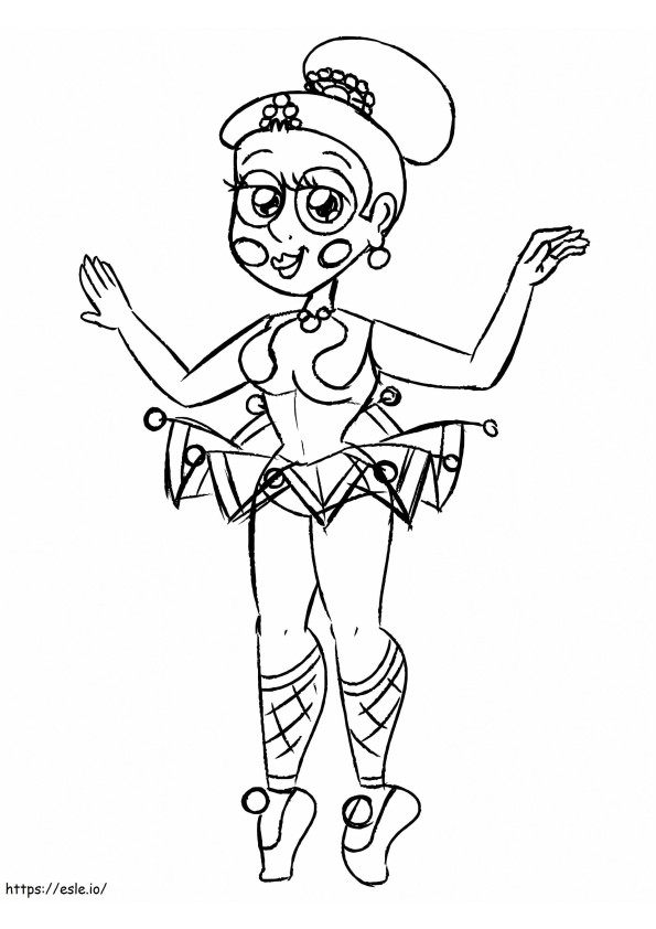 Lovely Ballora coloring page