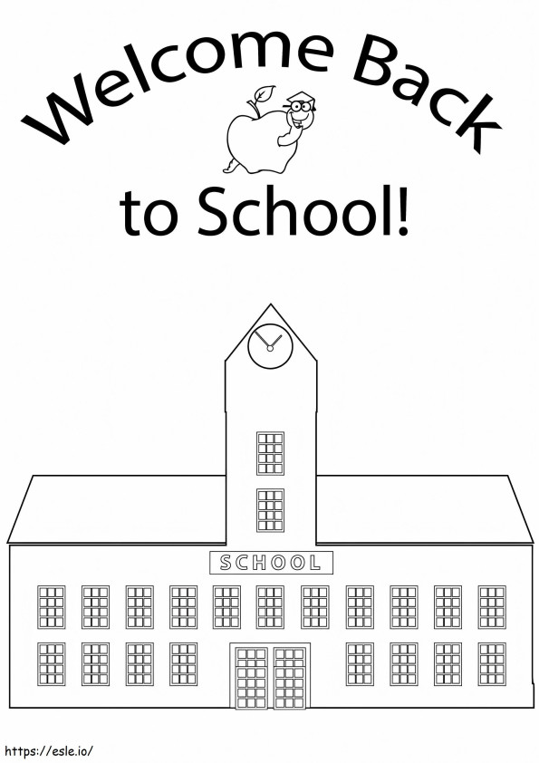 Welcome Back To School coloring page