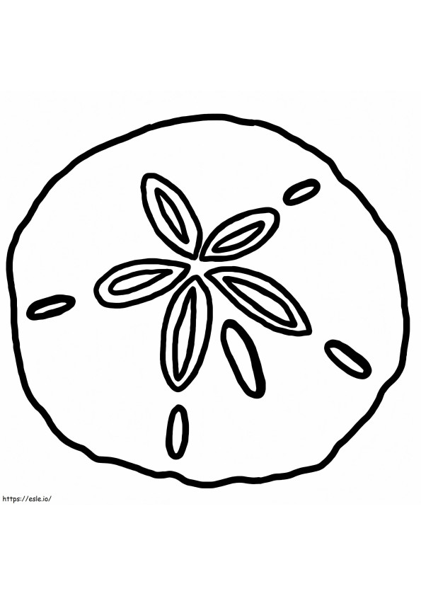 Free Sand Dollar coloring page