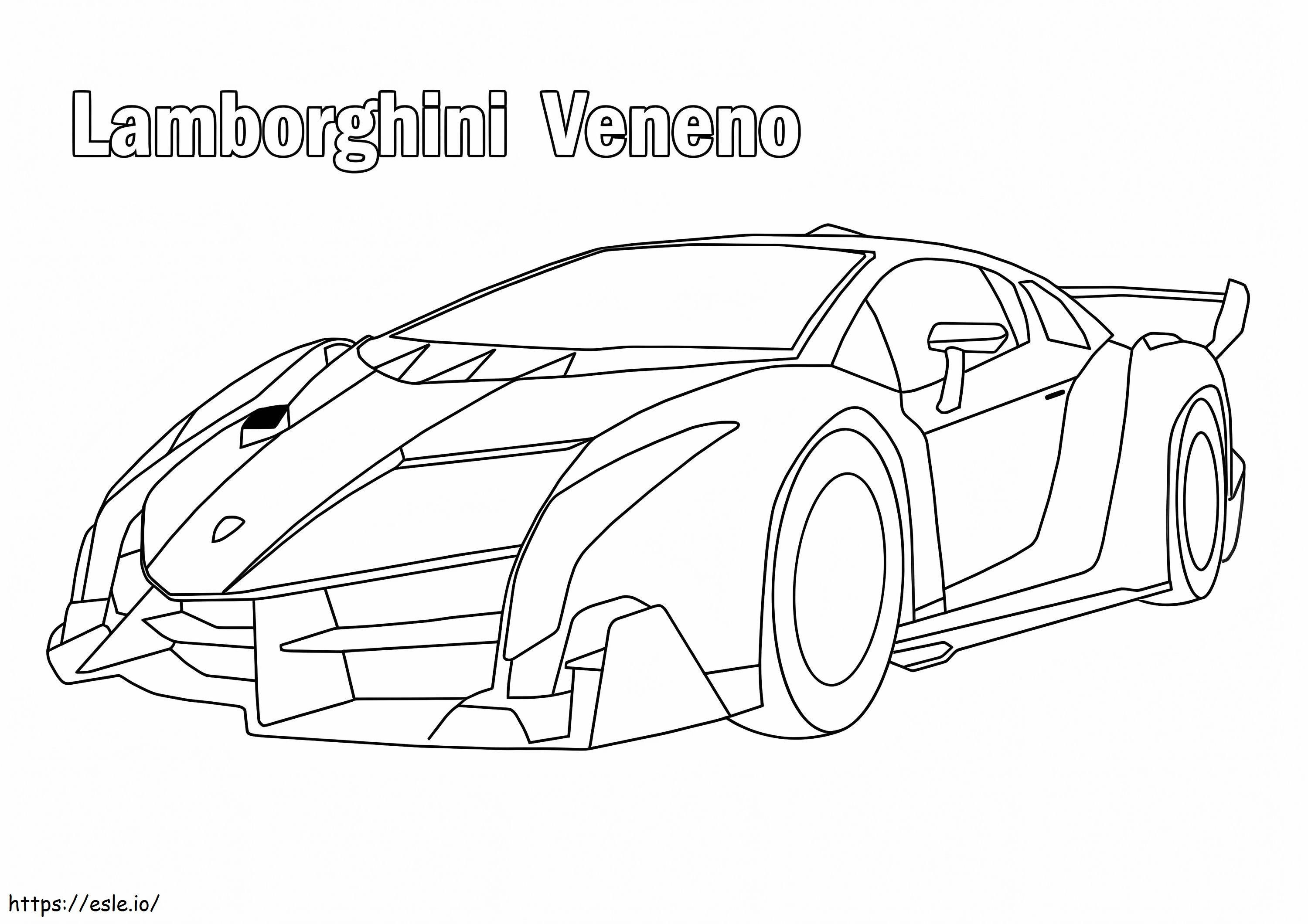 Lamborghini Venom coloring page