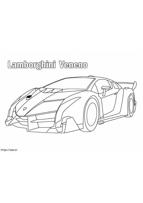 Lamborghini Venom coloring page