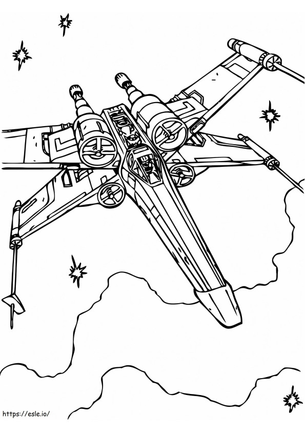  X Wing Starfighter A4 para colorir