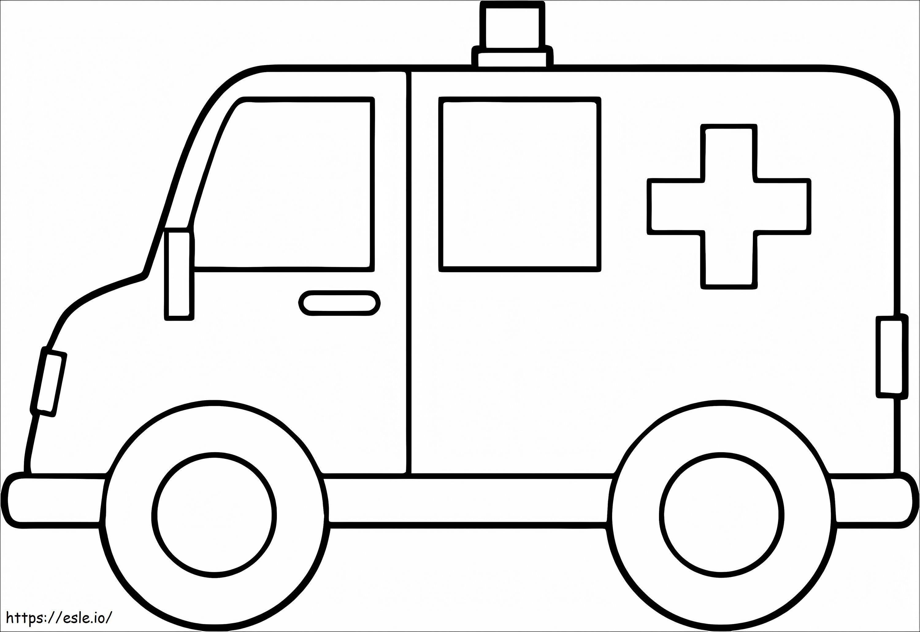 Coloriage ambulance 19 à imprimer dessin
