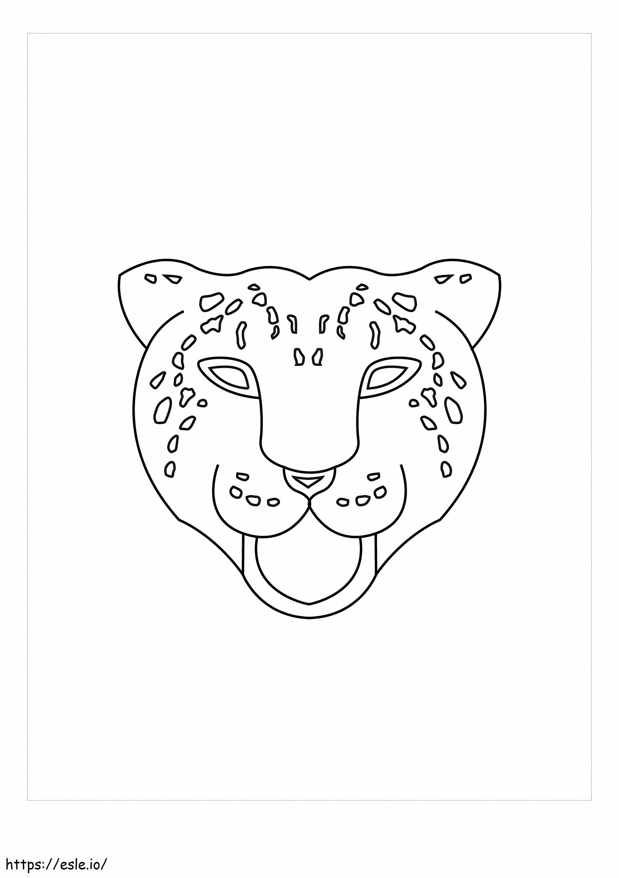 Cougar-masker kleurplaat kleurplaat
