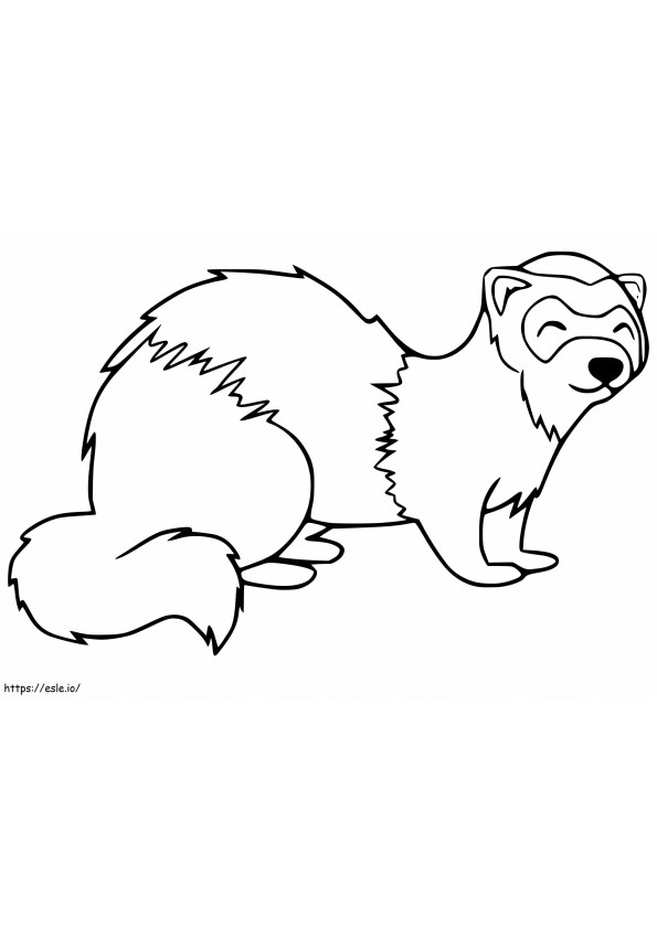 Ferret Smiling coloring page