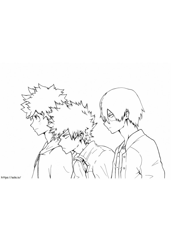 Deku Face And Friends coloring page