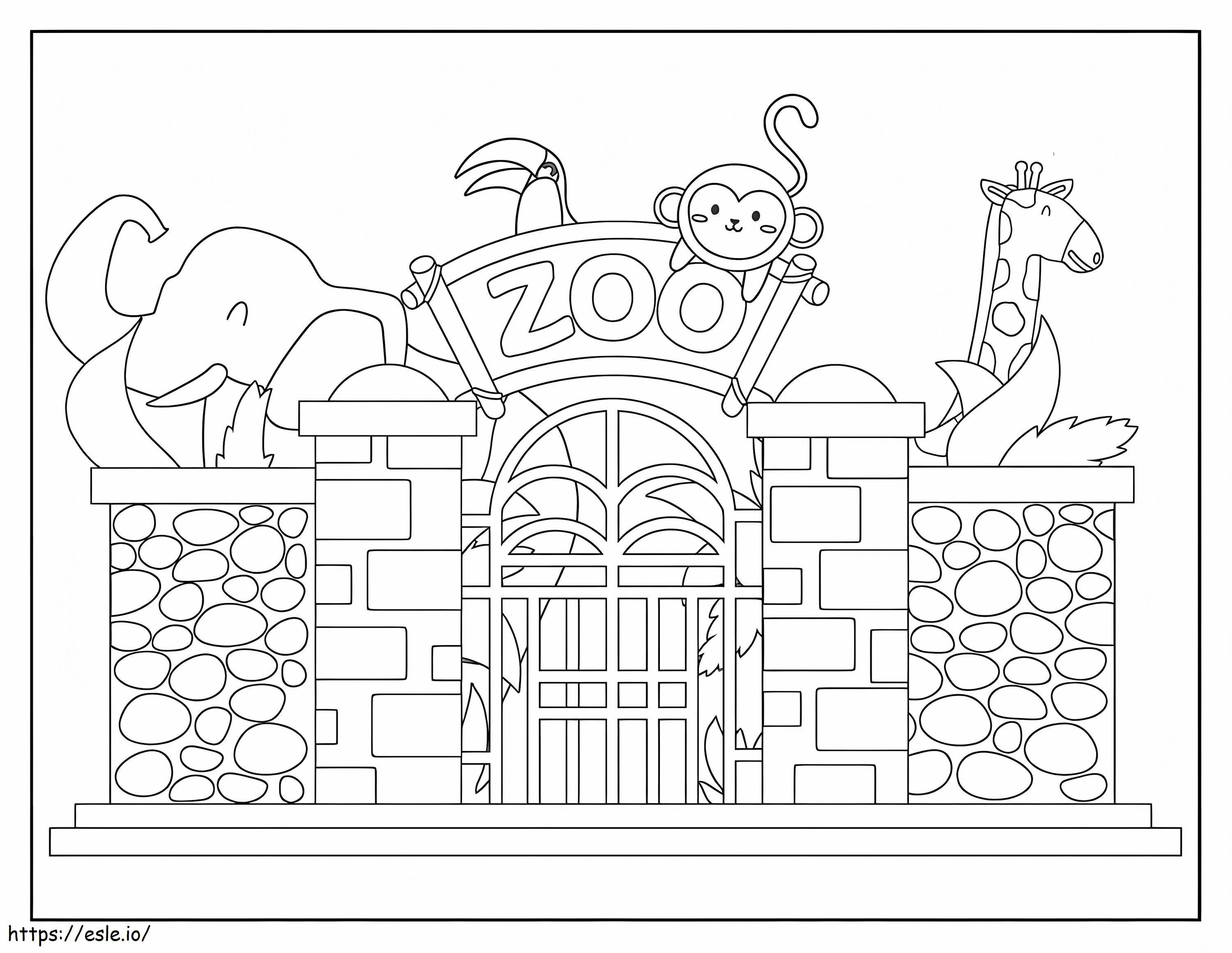 zoológico impressionante para colorir