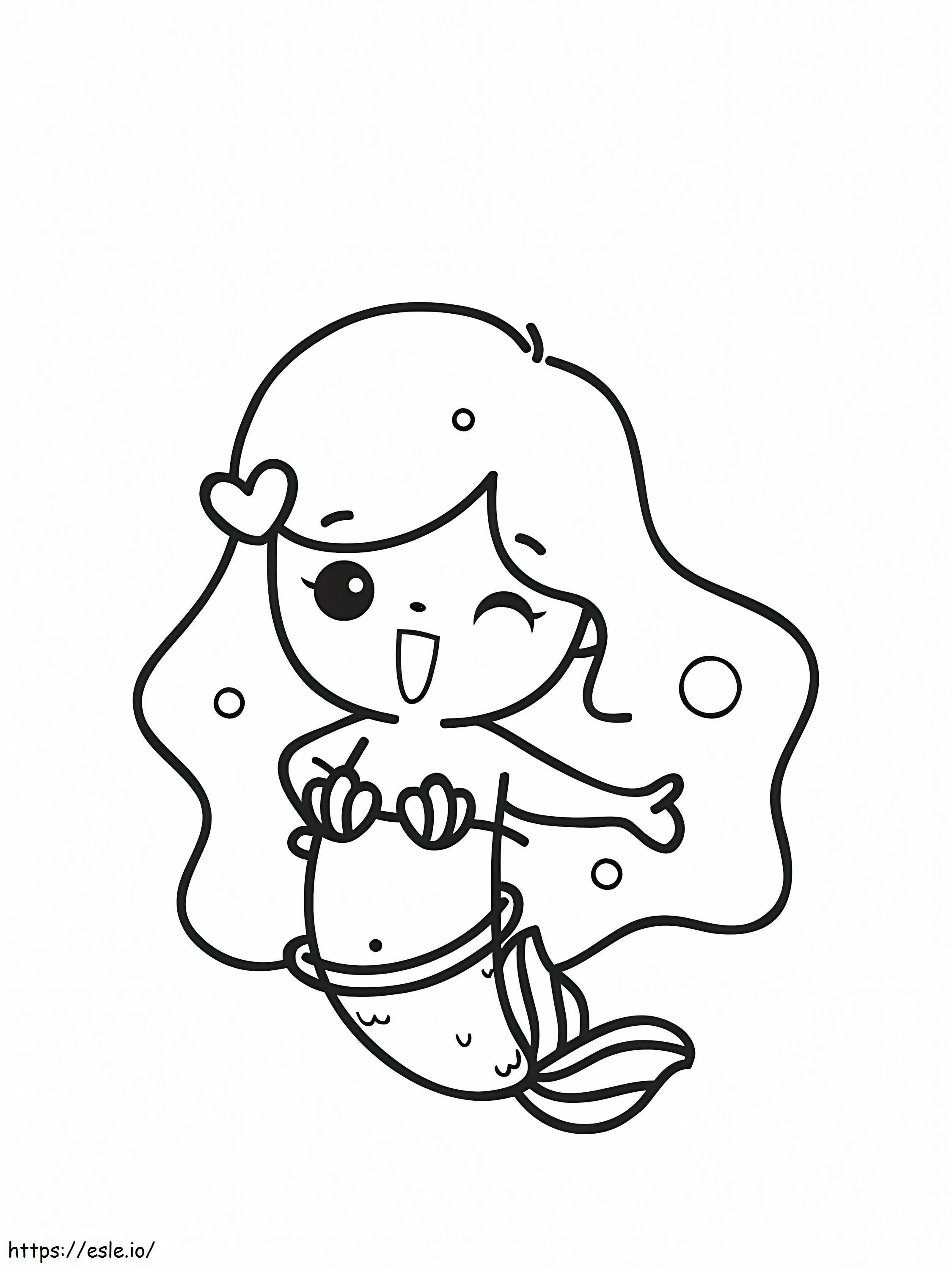Printable Mermaid coloring page