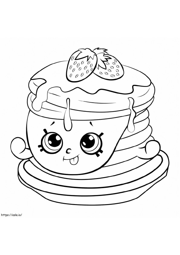 Ultra Rare Strawberry Pancake Shopkin coloring page