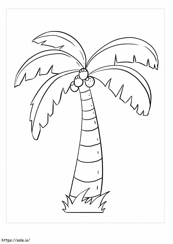 Coconut Tree coloring page