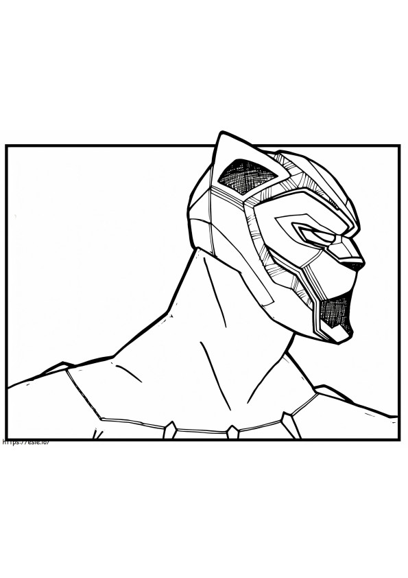 Printable Black Panther coloring page