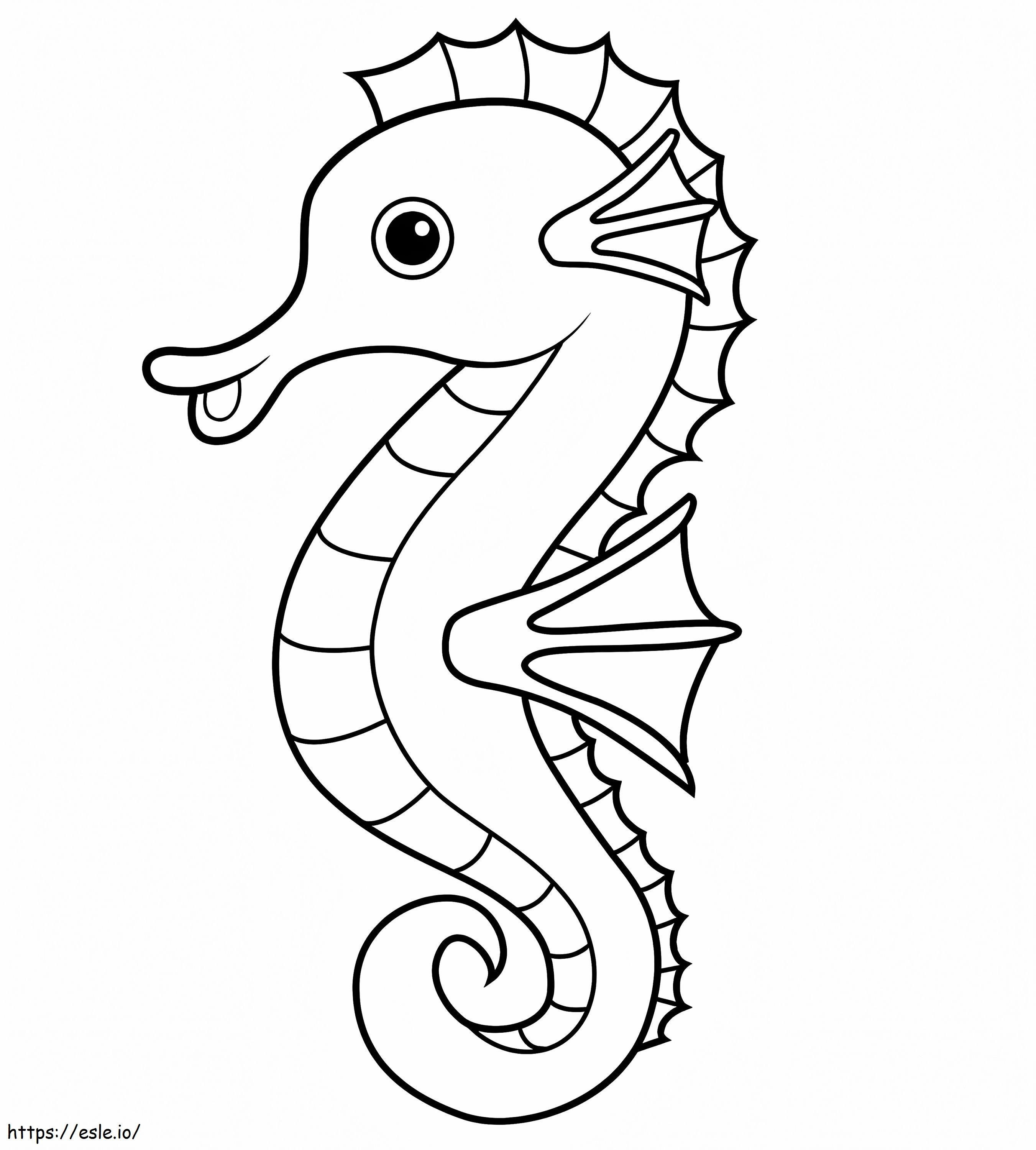 Desenho de Cavalo-marinho para colorir
