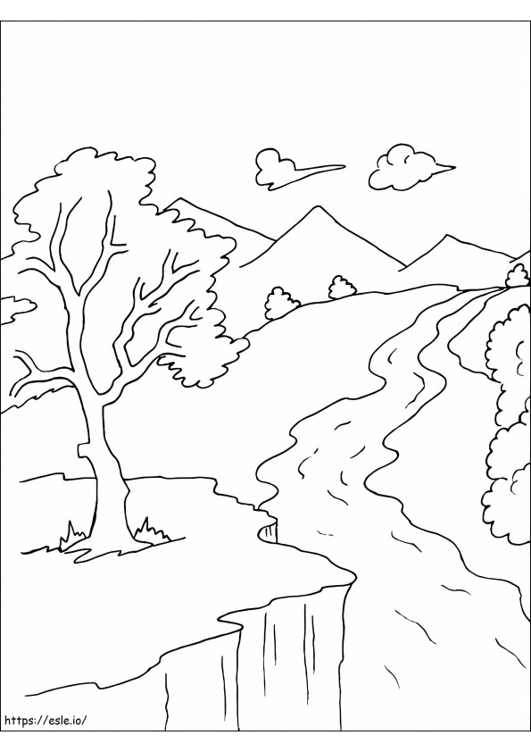 Printable River coloring page