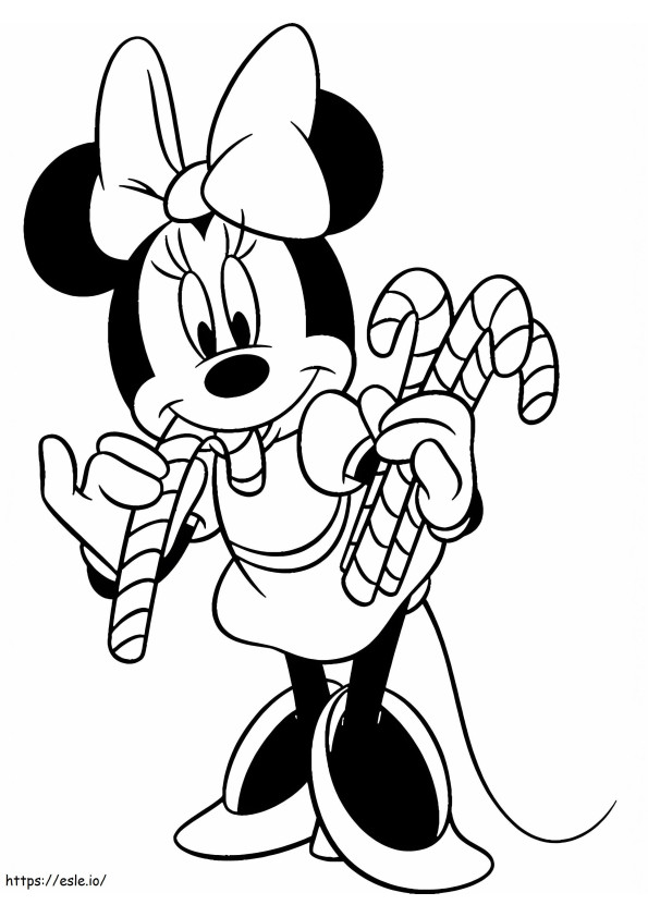 Coloriage Jolie Minnie Mouse à imprimer dessin