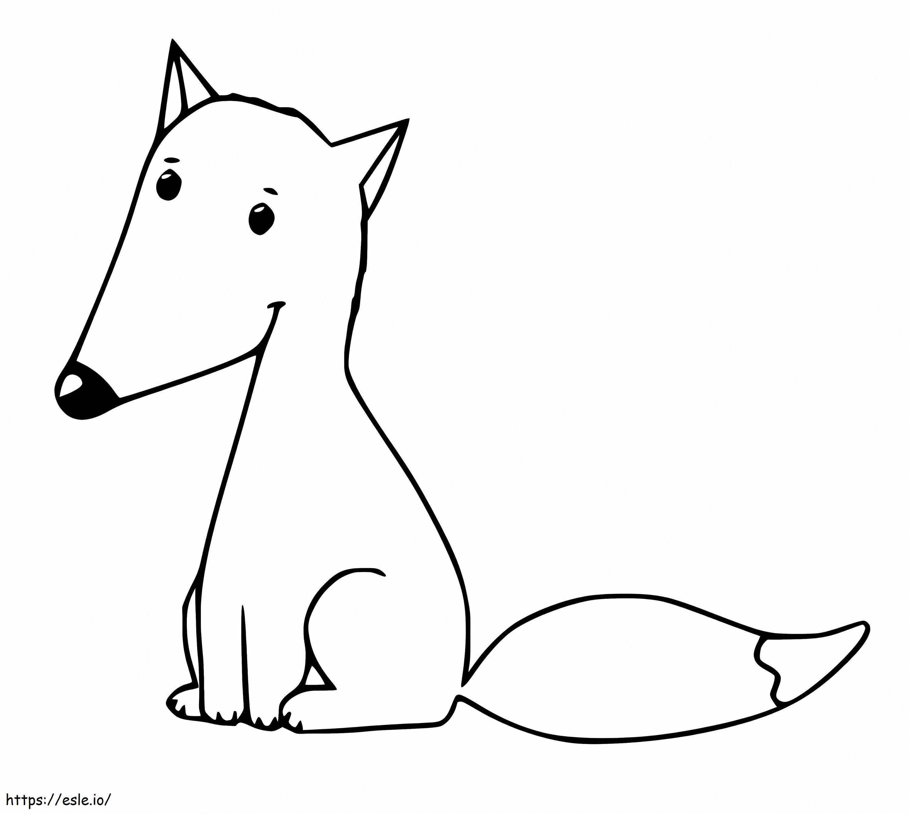 Cute Funny Fox coloring page