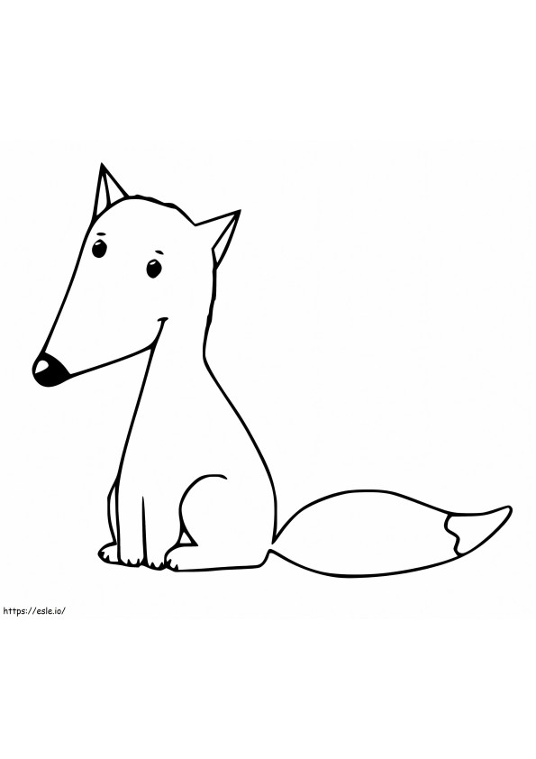 Cute Funny Fox coloring page
