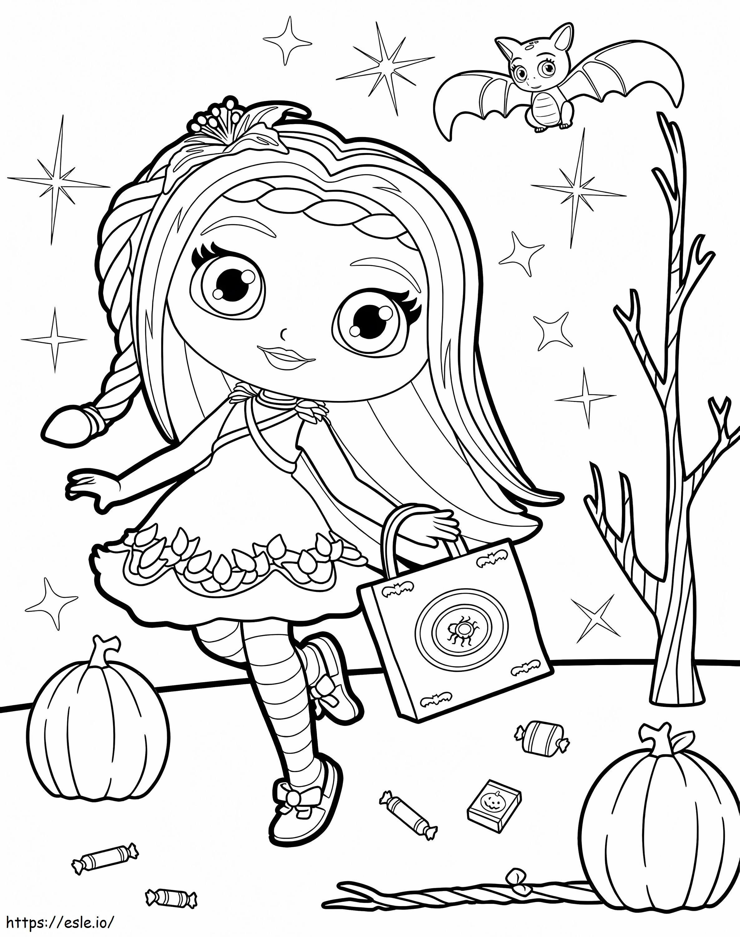 Coloriage Halloween Posie Petits Charmeurs à imprimer dessin