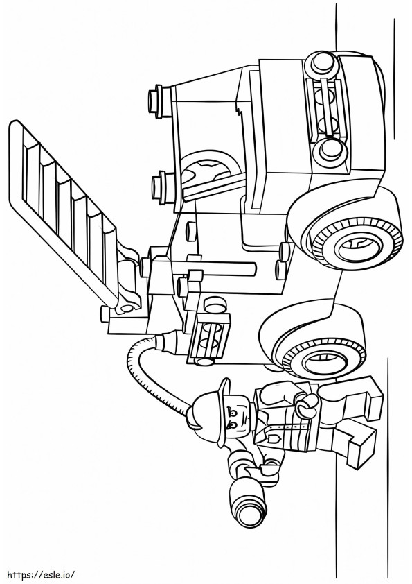 Lego City Fire Truck A4 coloring page