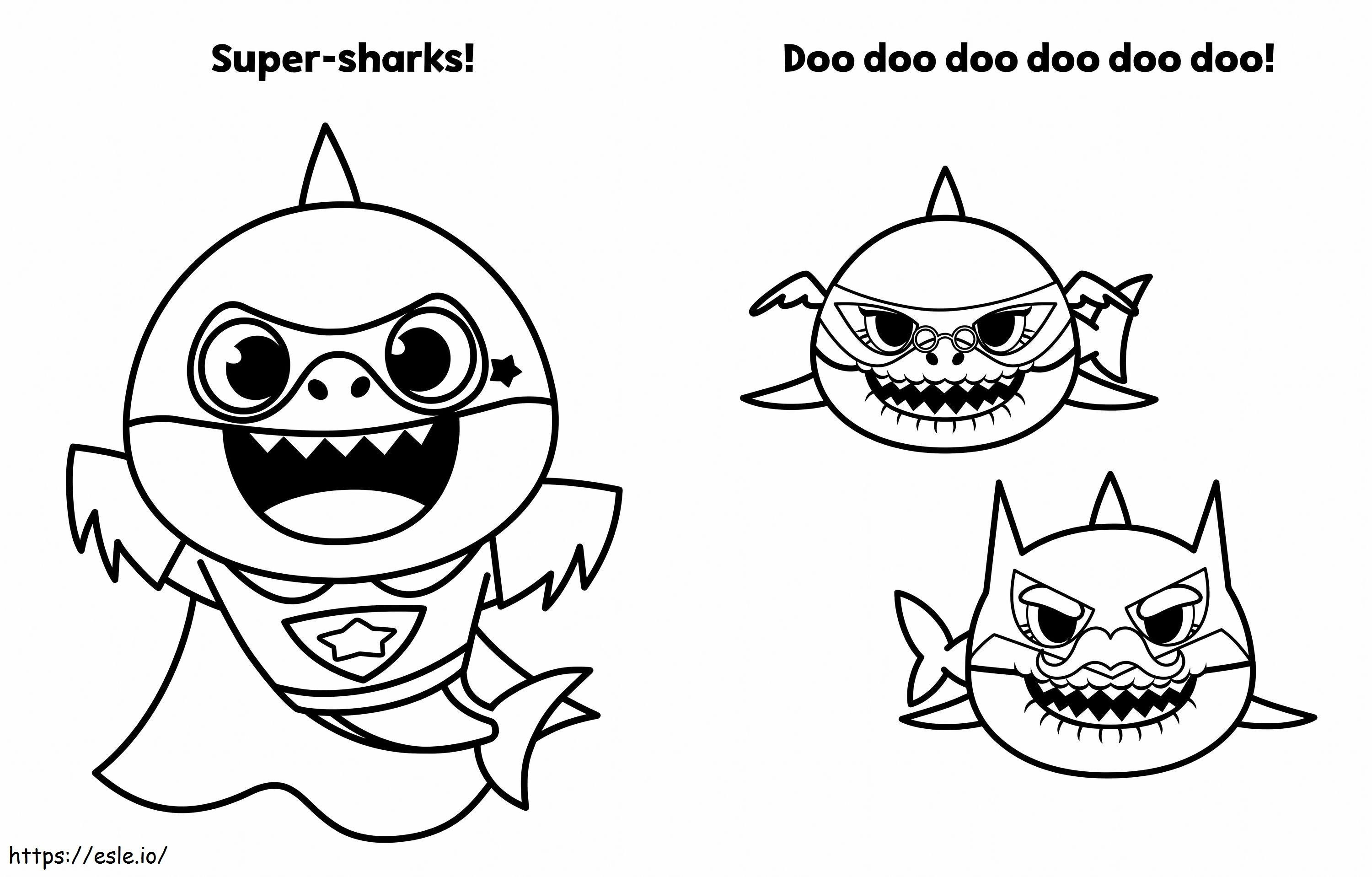 sobre o tubarão para colorir