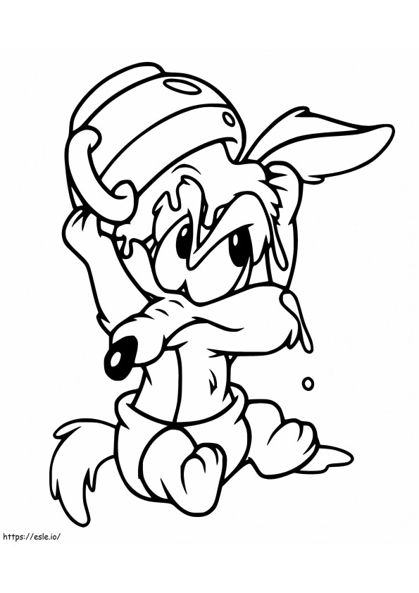 Cute Baby Wile E Coyote coloring page