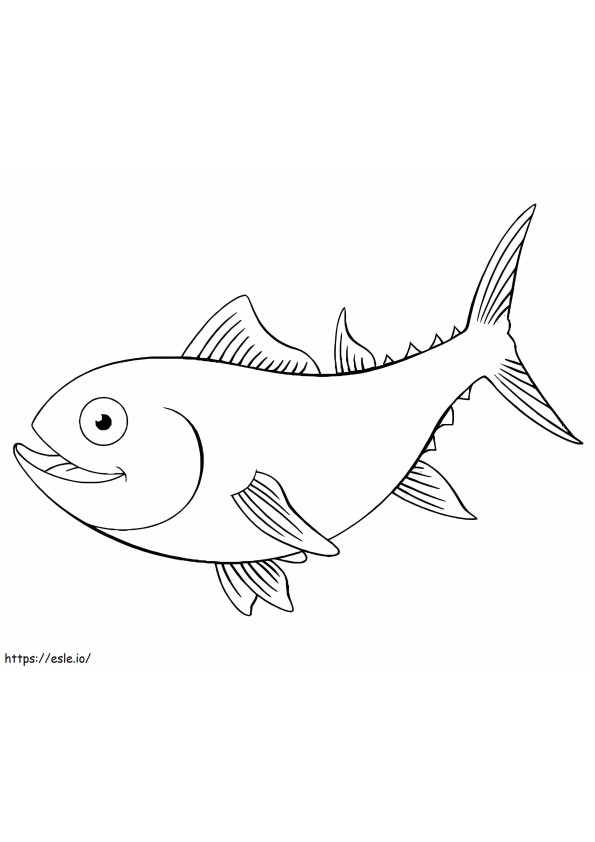 Free Printable Tuna coloring page