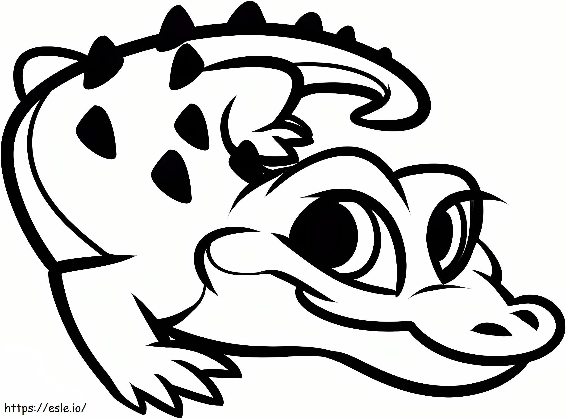 Coloriage Bébé Crocodile Souriant à imprimer dessin