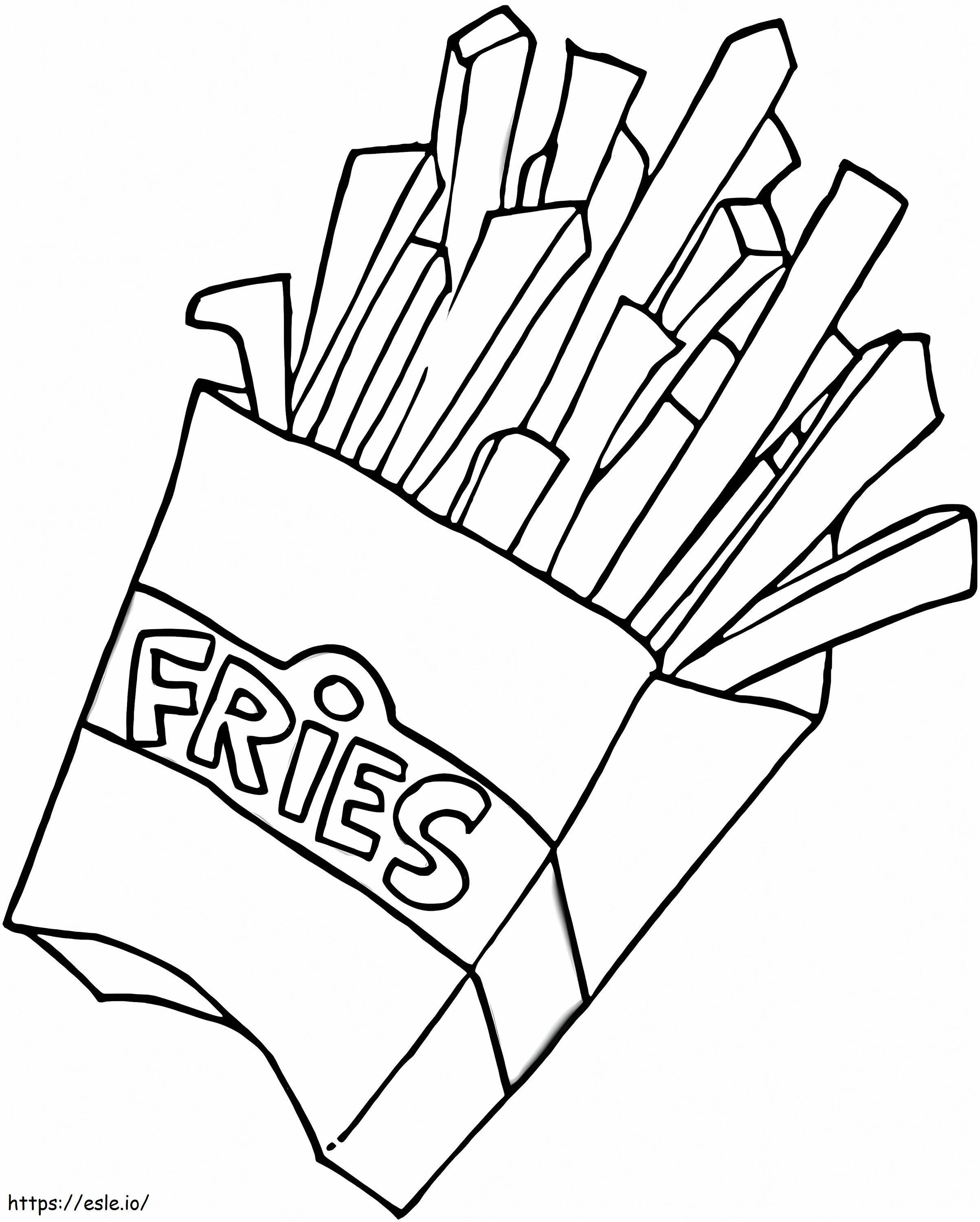 Patatine fritte gratis da colorare