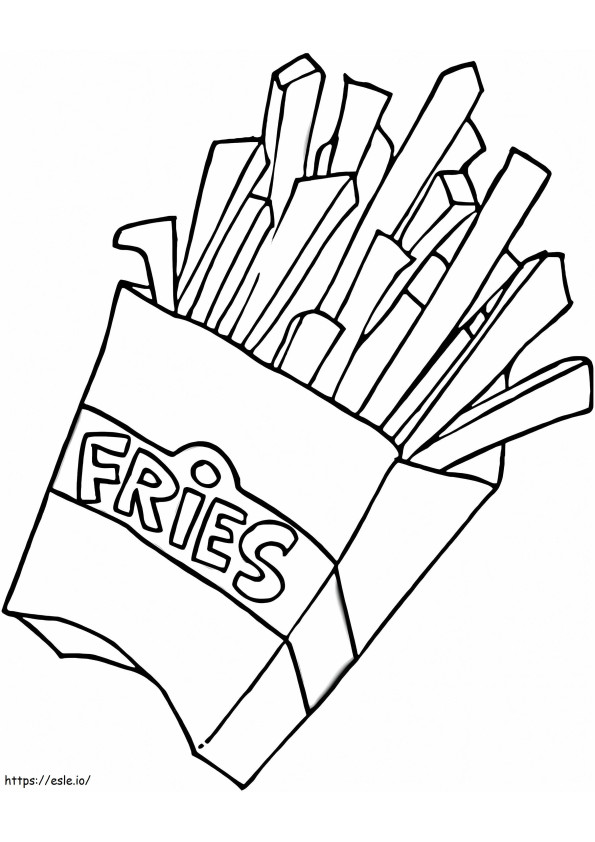 Patatine fritte gratis da colorare