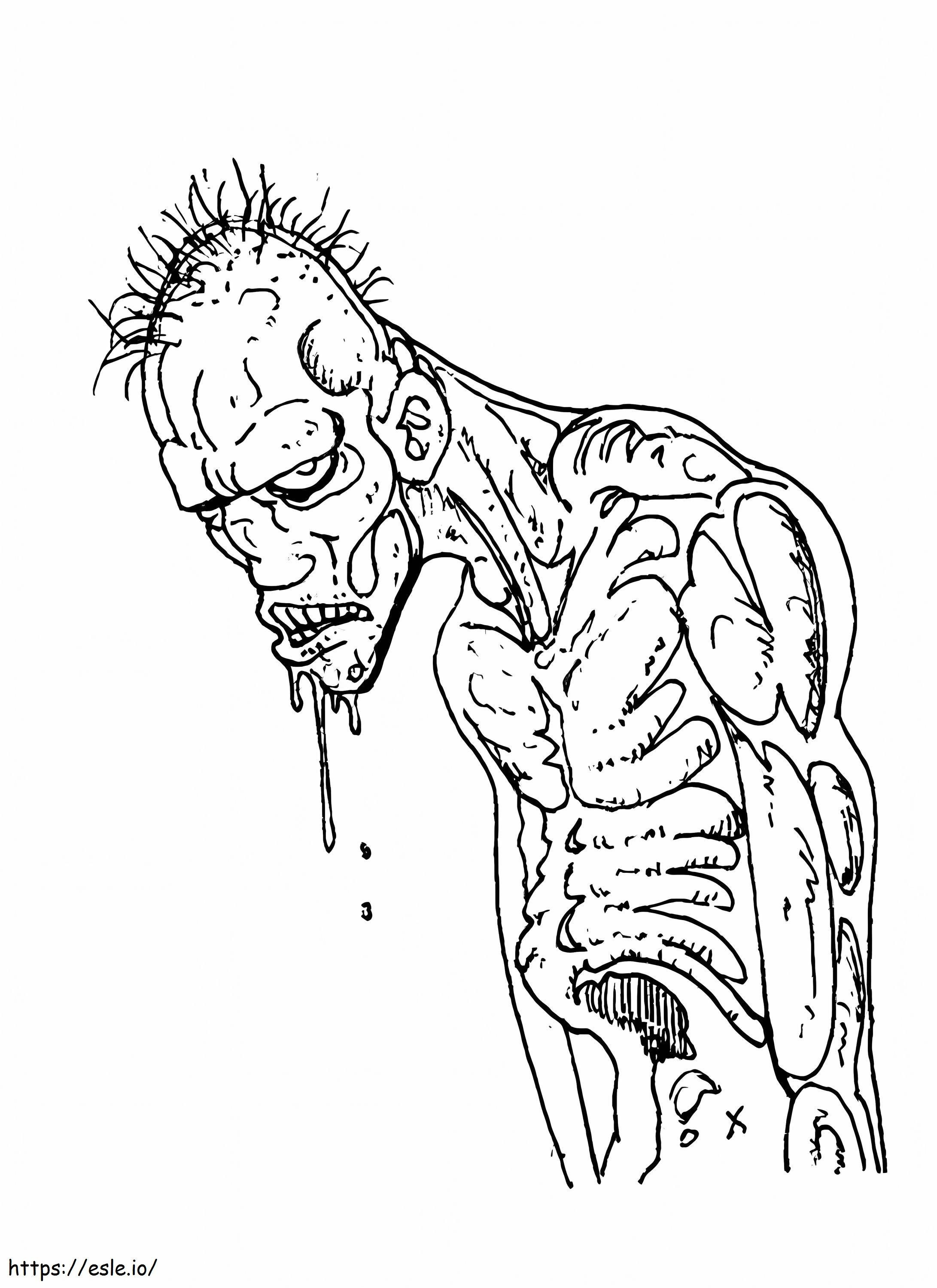 Hungry Zombie coloring page
