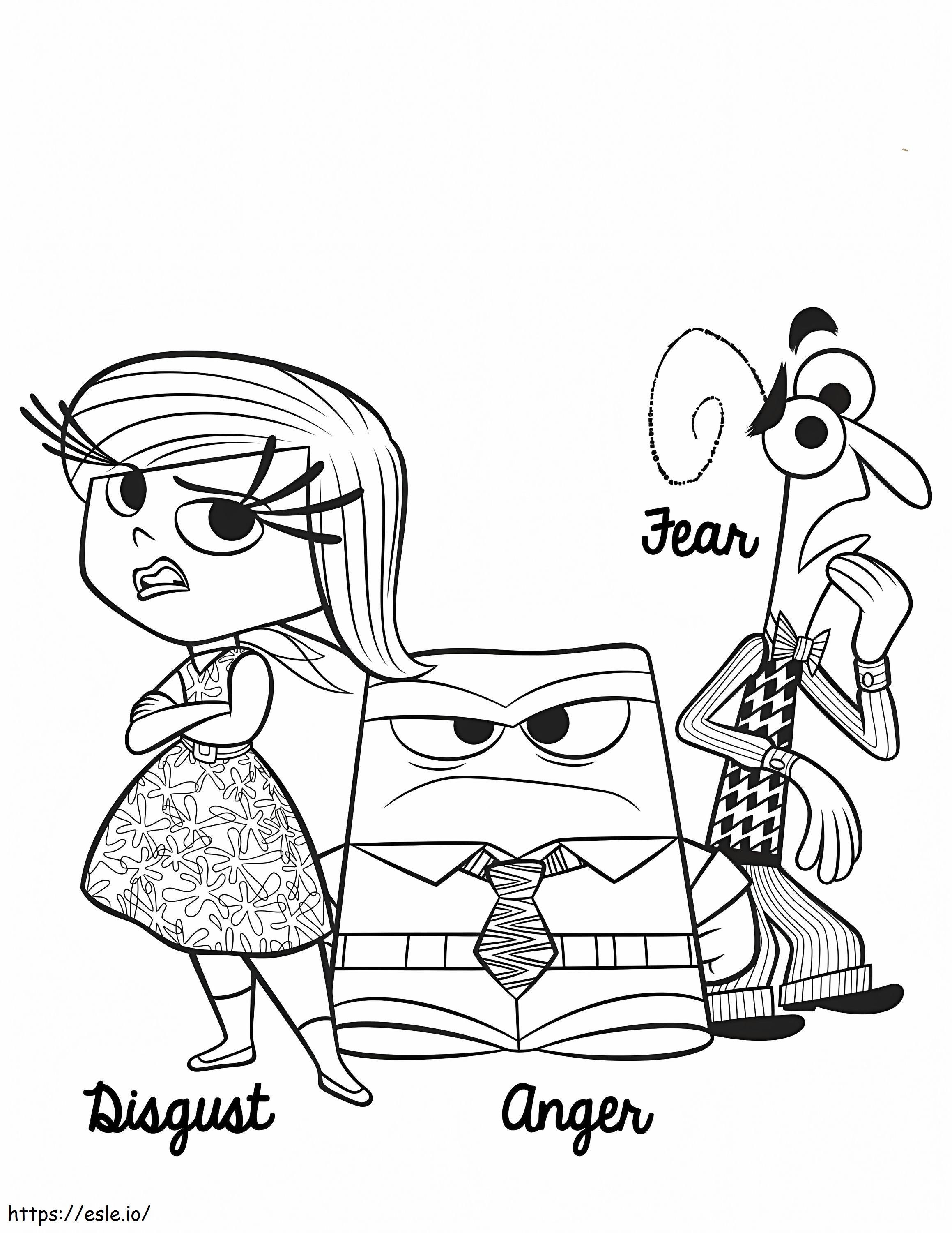 Characters From Inside Out Coloring Page