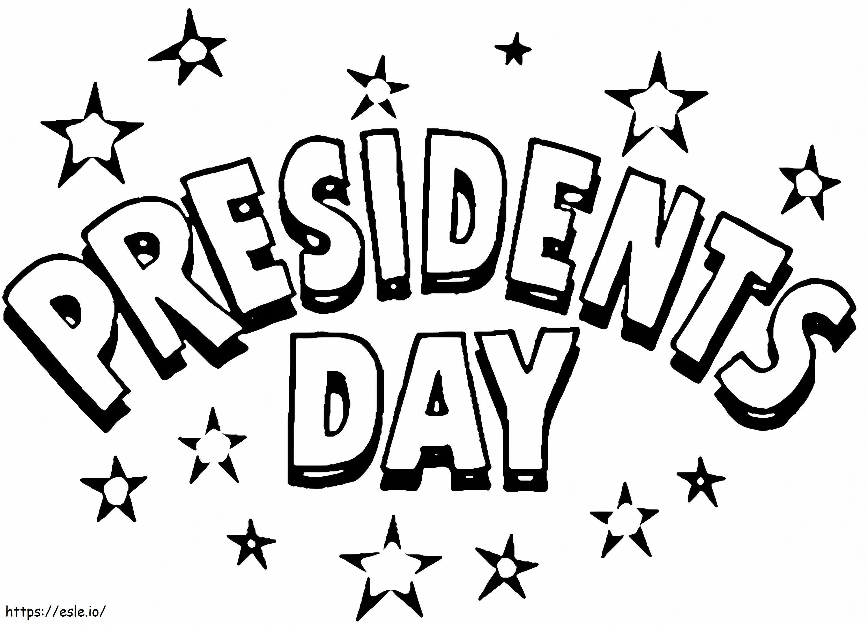 Presidents Day Banner coloring page